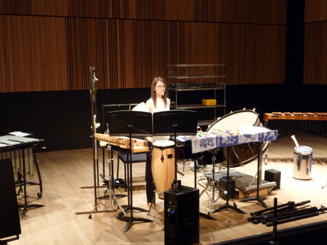 Amie rehearing John Cage