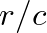 $r/c$