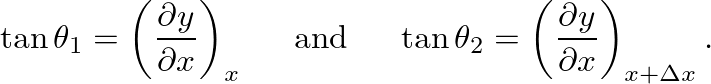 $T_{2} \sin \theta_{2} - T_{1} \sin \theta_{1} = \epsilon \Delta x \frac{\partial^{2}y}{\partial t^{2}}$