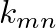 $k_{mn}$