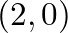 $(2,0)$