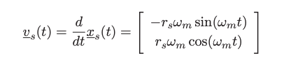 Velocity of a circularly rotating horn