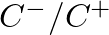 $C^{-}/C^{+}$